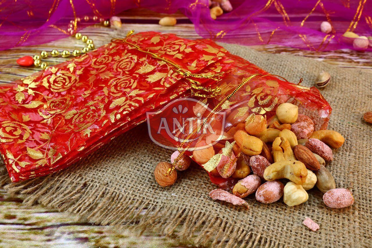 كيس وجبات خفيفة أحمر عبوة من 100 قطعة محكمة الإغلاق للحفاظ على الطزاجة