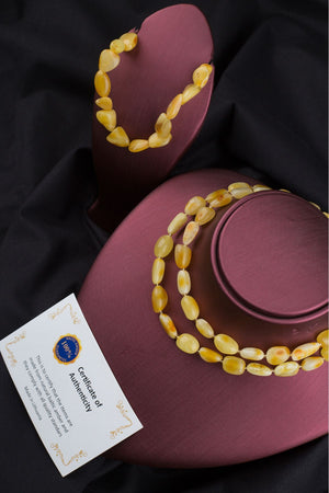 مصدر الشفاء سوار وقلادة كهرمان معتمدة للكبار