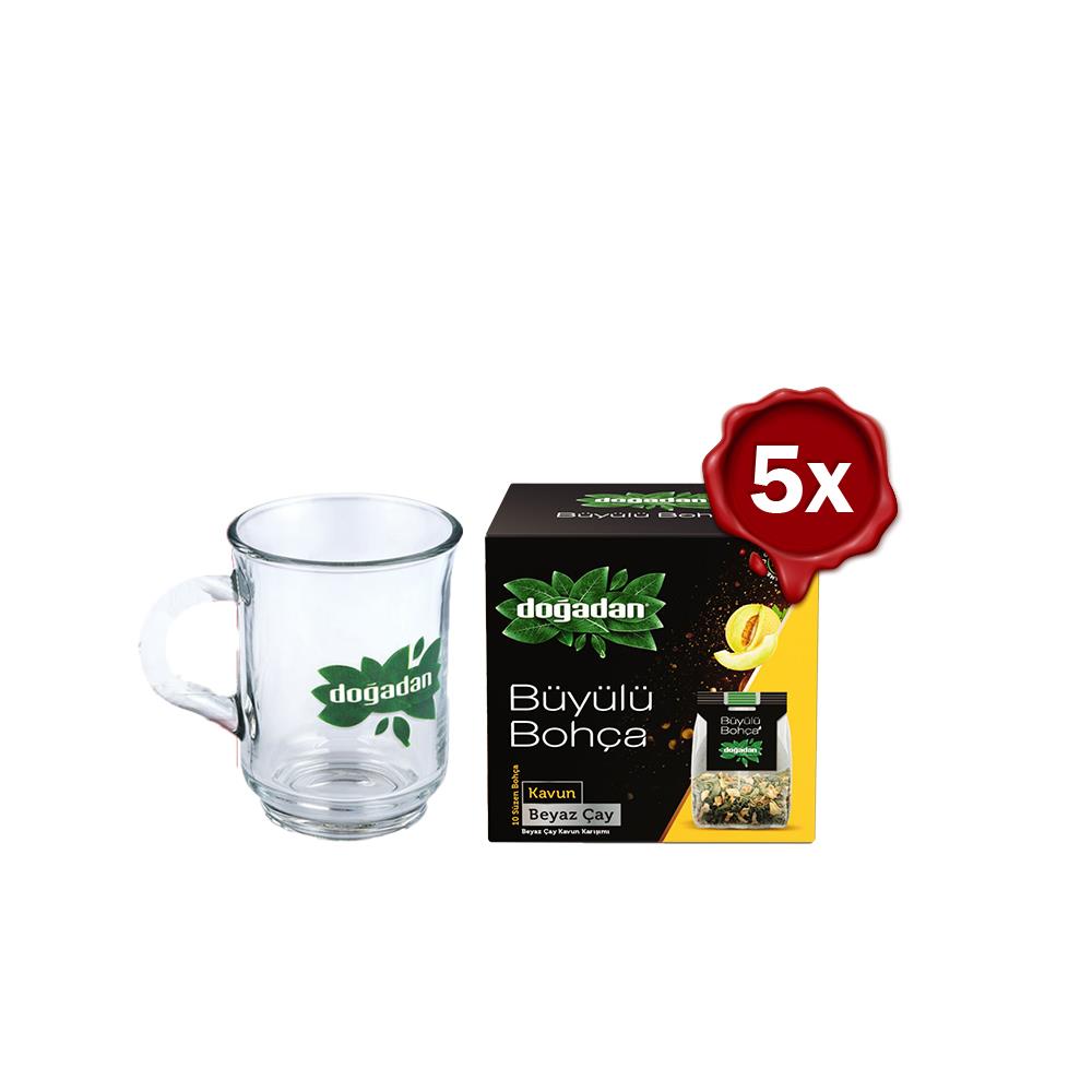 شاي الشمع الأبيض السحري مع كوب هدايا مريح