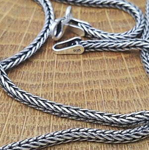 قلادة فضية ذيل الثعلب 2.5 مم