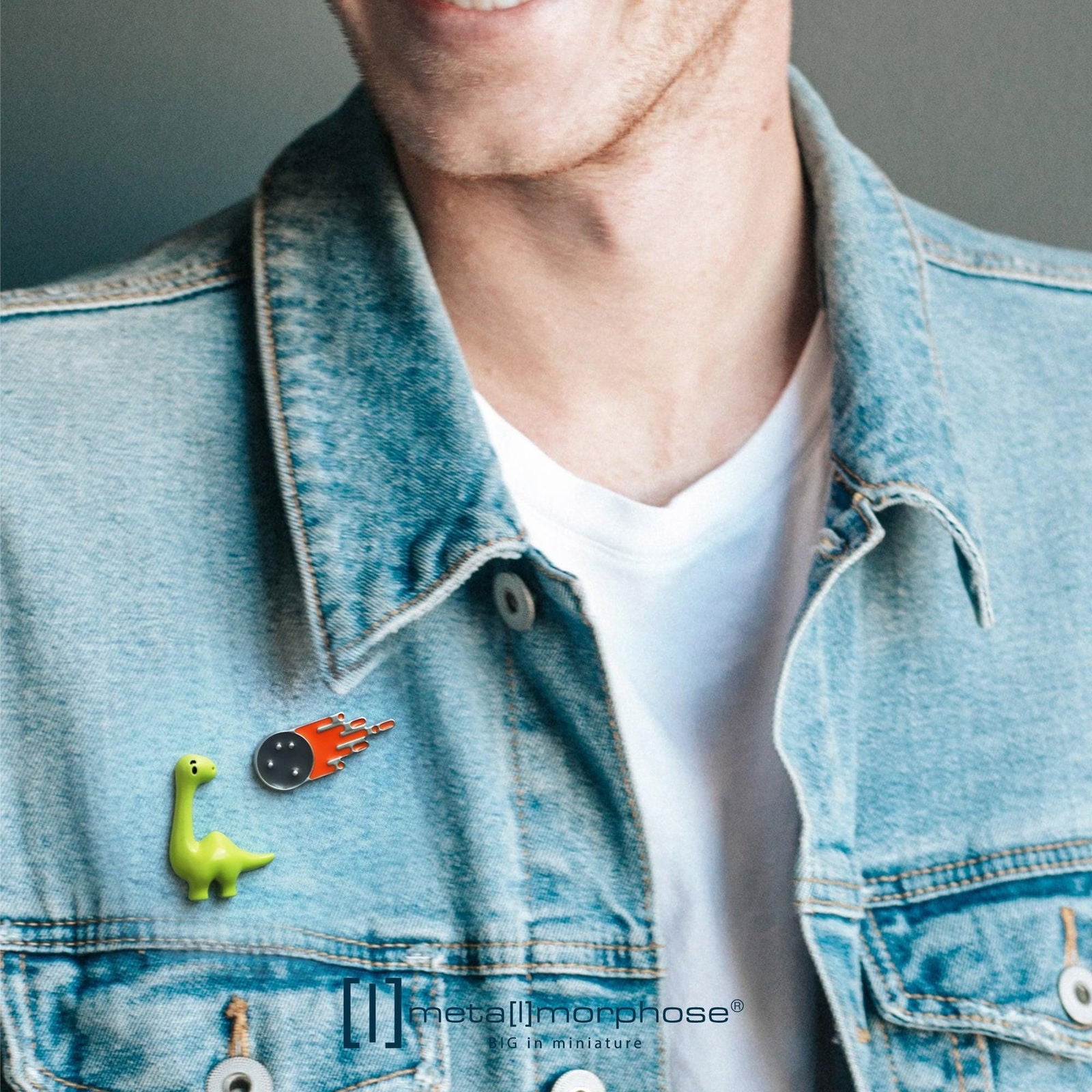 طقم دبوس بروش ديناصور ونيزك