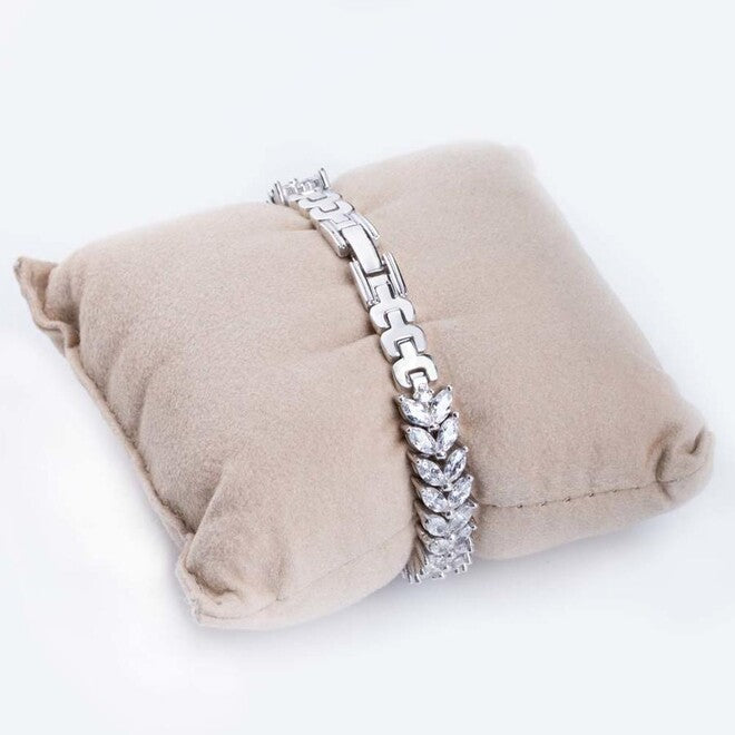 Zircon Stone 925 Sterling Silver Women's Watch